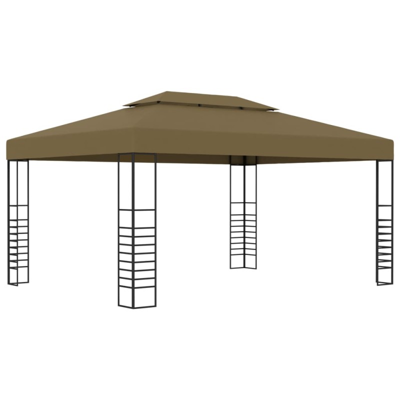 vidaXL Pavillon 3x4 m Taupe 180 g/m² vidaXL Pavillon 3x4 m Taupe 180 g/m²
