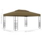 vidaXL Pavillon 3x4 m Taupe 180 g/m² vidaXL Pavillon 3x4 m Taupe 180 g/m²