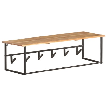 vidaXL Garderobe mit Naturkante 100x34x38 cm Massivholz Akazie