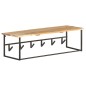 vidaXL Garderobe mit Naturkante 100x34x38 cm Massivholz Akazie vidaXL Garderobe mit Naturkante 100x34x38 cm Massivholz Akazie
