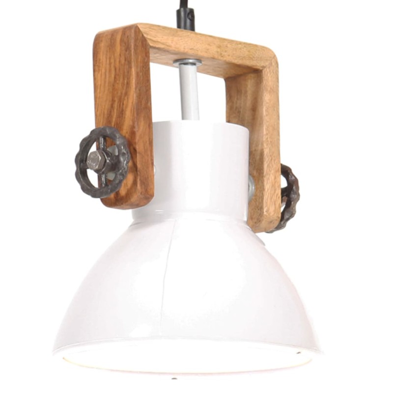 vidaXL Hängelampe Industriestil 25 W Weiß Rund 19 cm E27 vidaXL Hängelampe Industriestil 25 W Weiß Rund 19 cm E27