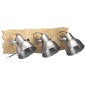 vidaXL Wandlampe Industriestil Silbern 68x23 cm E27 Mangoholz vidaXL Wandlampe Industriestil Silbern 68x23 cm E27 Mangoholz