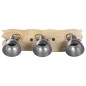 vidaXL Wandlampe Industriestil Silbern 68x23 cm E27 Mangoholz vidaXL Wandlampe Industriestil Silbern 68x23 cm E27 Mangoholz