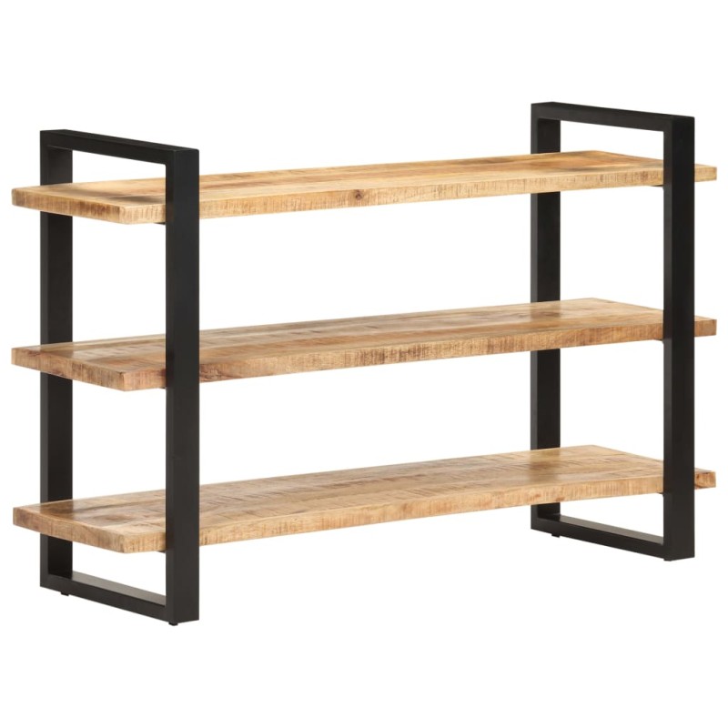 vidaXL Sideboard mit 3 Regalböden 120x40x75 cm Raues Mangoholz vidaXL Sideboard mit 3 Regalböden 120x40x75 cm Raues Mangoholz