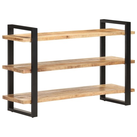 vidaXL Sideboard mit 3 Regalböden 120x40x75 cm Raues Mangoholz 