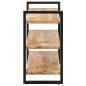 vidaXL Sideboard mit 3 Regalböden 120x40x75 cm Raues Mangoholz vidaXL Sideboard mit 3 Regalböden 120x40x75 cm Raues Mangoholz