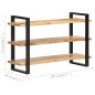 vidaXL Sideboard mit 3 Regalböden 120x40x75 cm Raues Mangoholz vidaXL Sideboard mit 3 Regalböden 120x40x75 cm Raues Mangoholz