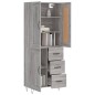 Highboard Grau Sonoma 69,5x34x180 cm Holzwerkstoff Highboard Grau Sonoma 69,5x34x180 cm Holzwerkstoff