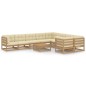 vidaXL 10-tlg. Garten-Lounge-Set mit Kissen Honigbraun Massivholz vidaXL 10-tlg. Garten-Lounge-Set mit Kissen Honigbraun Massivholz