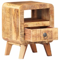 vidaXL Nachttisch 30x30x41 cm Raues Mangoholz