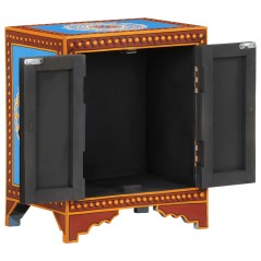 vidaXL Nachttisch Handbemalt 40x30x50 cm Mango Massivholz 