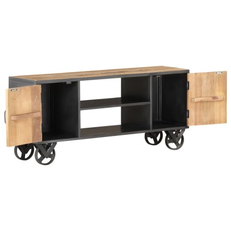 vidaXL TV-Schrank 110x30x49 cm Altholz Massiv