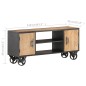 vidaXL TV-Schrank 110x30x49 cm Altholz Massiv vidaXL TV-Schrank 110x30x49 cm Altholz Massiv