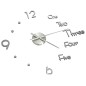 vidaXL 3D-Wanduhr Modernes Design Silbern 100 cm XXL vidaXL 3D-Wanduhr Modernes Design Silbern 100 cm XXL