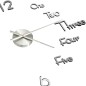 vidaXL 3D-Wanduhr Modernes Design Silbern 100 cm XXL vidaXL 3D-Wanduhr Modernes Design Silbern 100 cm XXL
