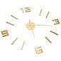 vidaXL 3D-Wanduhr Modernes Design Golden 100 cm XXL vidaXL 3D-Wanduhr Modernes Design Golden 100 cm XXL