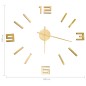 vidaXL 3D-Wanduhr Modernes Design Golden 100 cm XXL vidaXL 3D-Wanduhr Modernes Design Golden 100 cm XXL