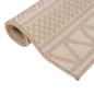 vidaXL Outdoor-Teppich Flachgewebe 100x200 cm Braun Gestreift vidaXL Outdoor-Teppich Flachgewebe 100x200 cm Braun Gestreift