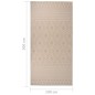 vidaXL Outdoor-Teppich Flachgewebe 100x200 cm Braun Gestreift vidaXL Outdoor-Teppich Flachgewebe 100x200 cm Braun Gestreift