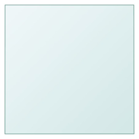 vidaXL Tischplatte Transparent 40x40 cm Hartglas