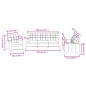 vidaXL 3-tlg. Sofagarnitur mit Kissen Weinrot Stoff vidaXL 3-tlg. Sofagarnitur mit Kissen Weinrot Stoff