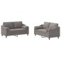 vidaXL 2-tlg. Sofagarnitur mit Kissen Taupe Stoff vidaXL 2-tlg. Sofagarnitur mit Kissen Taupe Stoff