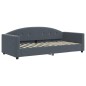 vidaXL Tagesbett Ausziehbar mit Matratzen Dunkelgrau 90x200 cm Samt vidaXL Tagesbett Ausziehbar mit Matratzen Dunkelgrau 90x200 cm Samt
