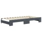 vidaXL Tagesbett Ausziehbar mit Matratzen Dunkelgrau 90x200 cm Samt vidaXL Tagesbett Ausziehbar mit Matratzen Dunkelgrau 90x200 cm Samt