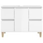 vidaXL Waschbeckenunterschrank Hochglanz-Weiß 80x33x60cm Holzwerkstoff vidaXL Waschbeckenunterschrank Hochglanz-Weiß 80x33x60cm Holzwerkstoff