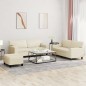vidaXL 3-tlg. Sofagarnitur Creme Kunstleder vidaXL 3-tlg. Sofagarnitur Creme Kunstleder