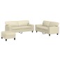 vidaXL 3-tlg. Sofagarnitur Creme Kunstleder vidaXL 3-tlg. Sofagarnitur Creme Kunstleder