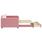 vidaXL Tagesbett Ausziehbar mit Schubladen Rosa 90x200 cm Samt vidaXL Tagesbett Ausziehbar mit Schubladen Rosa 90x200 cm Samt
