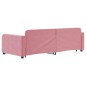 vidaXL Tagesbett Ausziehbar mit Schubladen Rosa 90x200 cm Samt vidaXL Tagesbett Ausziehbar mit Schubladen Rosa 90x200 cm Samt