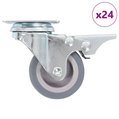 vidaXL 24 Stk. Lenkrollen 50 mm 