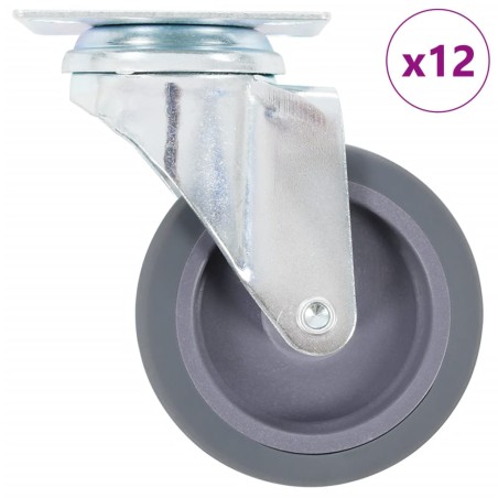 vidaXL 12 Stk. Lenkrollen 75 mm
