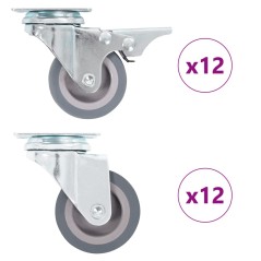 vidaXL 24 Stk. Lenkrollen 50 mm
