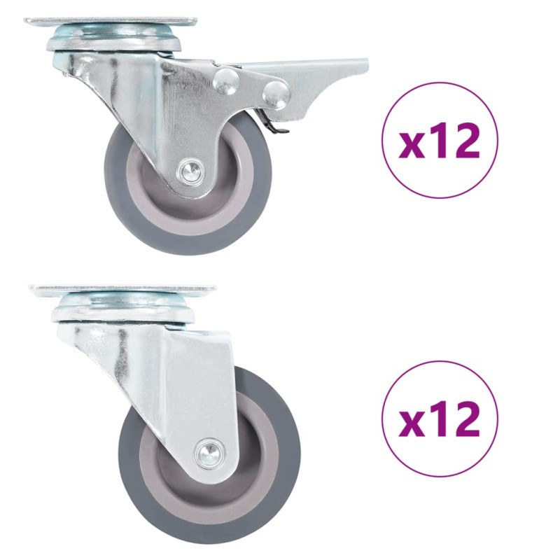 vidaXL 24 Stk. Lenkrollen 50 mm vidaXL 24 Stk. Lenkrollen 50 mm
