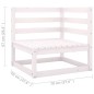 vidaXL 8-tlg. Garten-Lounge-Set mit Kissen Weiß Massivholz Kiefer vidaXL 8-tlg. Garten-Lounge-Set mit Kissen Weiß Massivholz Kiefer