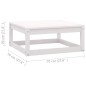 vidaXL 8-tlg. Garten-Lounge-Set mit Kissen Weiß Massivholz Kiefer vidaXL 8-tlg. Garten-Lounge-Set mit Kissen Weiß Massivholz Kiefer