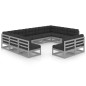11-tlg. Garten-Lounge-Set mit Kissen Grau Kiefer Massivholz 11-tlg. Garten-Lounge-Set mit Kissen Grau Kiefer Massivholz