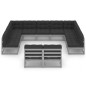 11-tlg. Garten-Lounge-Set mit Kissen Grau Kiefer Massivholz 11-tlg. Garten-Lounge-Set mit Kissen Grau Kiefer Massivholz