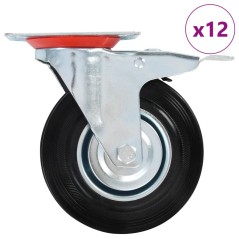 vidaXL 12 Stk. Lenkrollen 125 mm 