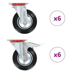 vidaXL 12 Stk. Lenkrollen 160 mm