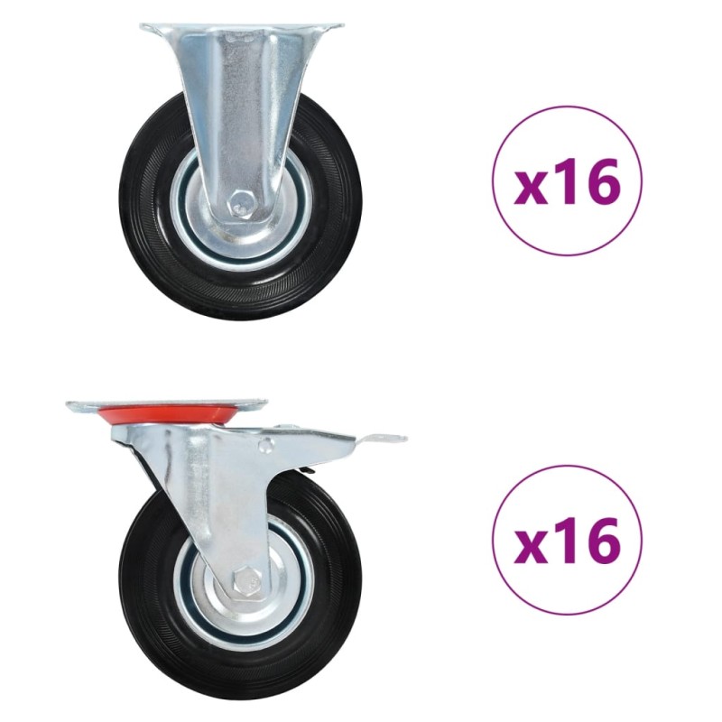 vidaXL 32 Stk. Rollen 125 mm vidaXL 32 Stk. Rollen 125 mm