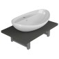 vidaXL 2-tlg. Badmöbel-Set Keramik Grau vidaXL 2-tlg. Badmöbel-Set Keramik Grau