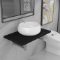vidaXL 2-tlg. Badmöbel-Set Keramik Schwarz vidaXL 2-tlg. Badmöbel-Set Keramik Schwarz