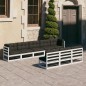vidaXL 8-tlg. Garten-Lounge-Set mit Kissen Weiß Massivholz Kiefer vidaXL 8-tlg. Garten-Lounge-Set mit Kissen Weiß Massivholz Kiefer