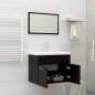 vidaXL Badmöbel-Set Schwarz Holzwerkstoff vidaXL Badmöbel-Set Schwarz Holzwerkstoff