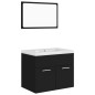 vidaXL Badmöbel-Set Schwarz Holzwerkstoff vidaXL Badmöbel-Set Schwarz Holzwerkstoff