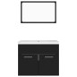 vidaXL Badmöbel-Set Schwarz Holzwerkstoff vidaXL Badmöbel-Set Schwarz Holzwerkstoff